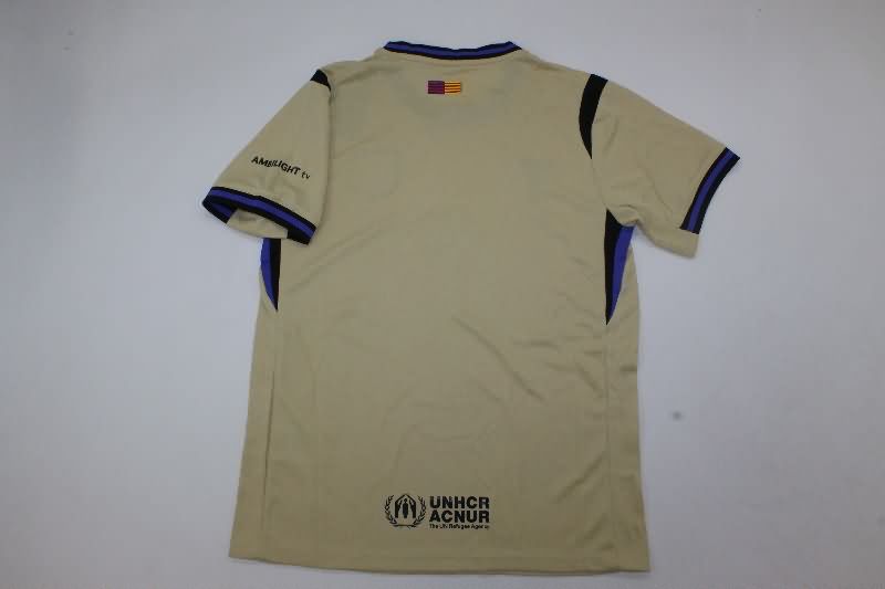 25/26 Barcelona Away Kids Soccer Jersey And Shorts Leaked