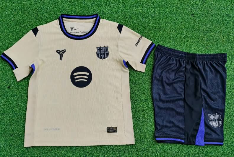 25/26 Barcelona Away Kids Soccer Jersey And Shorts (Player)