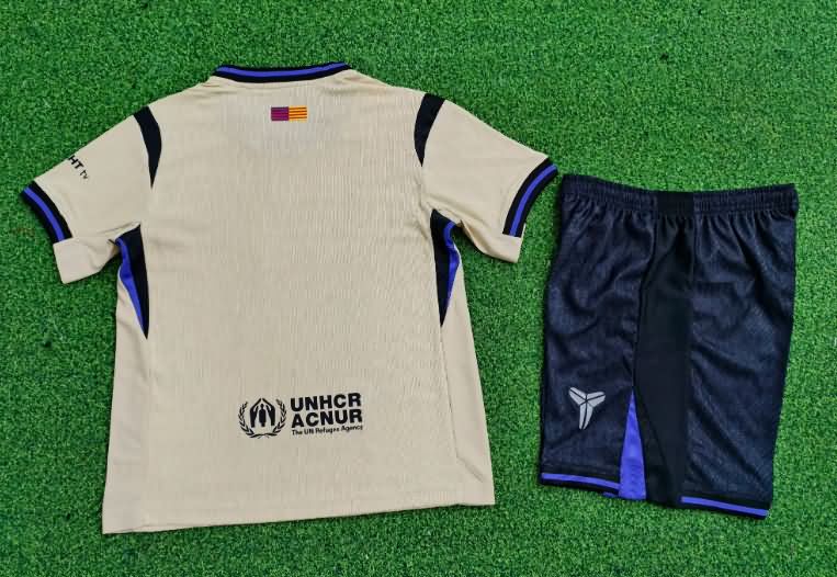 25/26 Barcelona Away Kids Soccer Jersey And Shorts (Player)