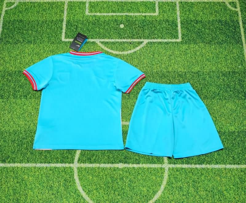 25/26 Barcelona Blue Kids Soccer Jersey And Shorts