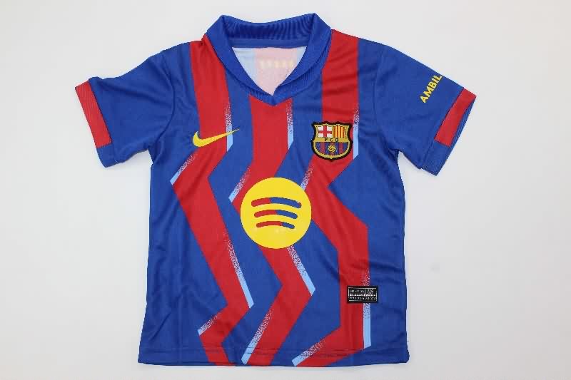 25/26 Barcelona Fourth Kids Soccer Jersey And Shorts