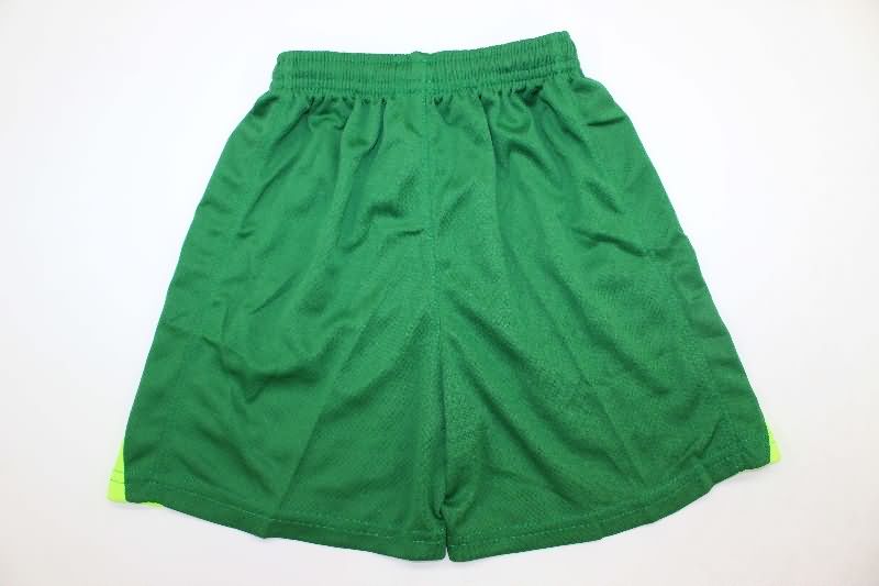 25/26 Barcelona Goalkeeper Green Kids Soccer Jersey And Shorts