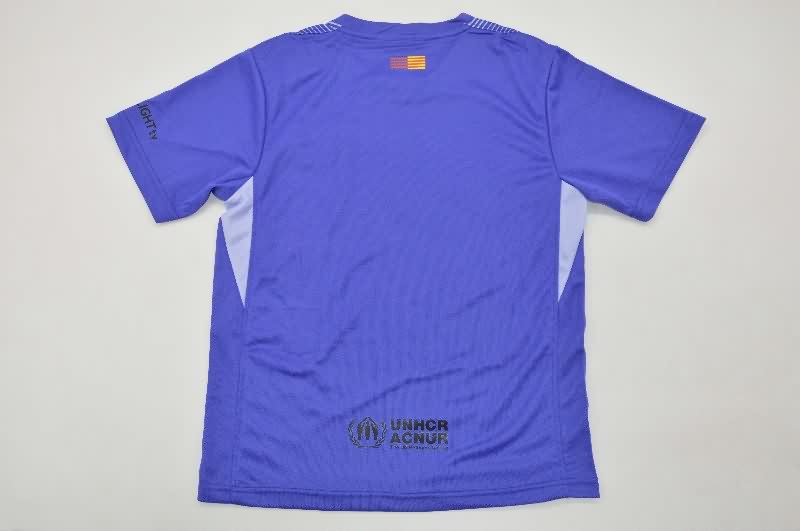 25/26 Barcelona Goalkeeper Purple Kids Soccer Jersey And Shorts