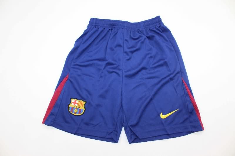 25/26 Barcelona Home Kids Soccer Jersey And Shorts Leaked
