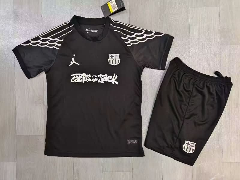 25/26 Barcelona Special Kids Soccer Jersey And Shorts 02