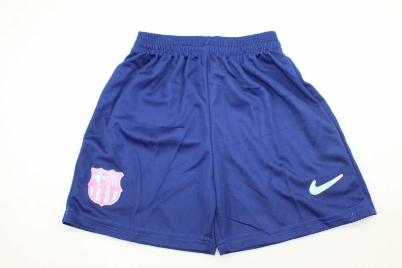 25/26 Barcelona Training Kids Soccer Jersey And Shorts 02