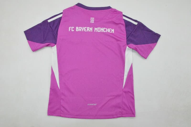 25/26 Bayern Munich Goalkeeper Purple Kids Soccer Jersey And Shorts
