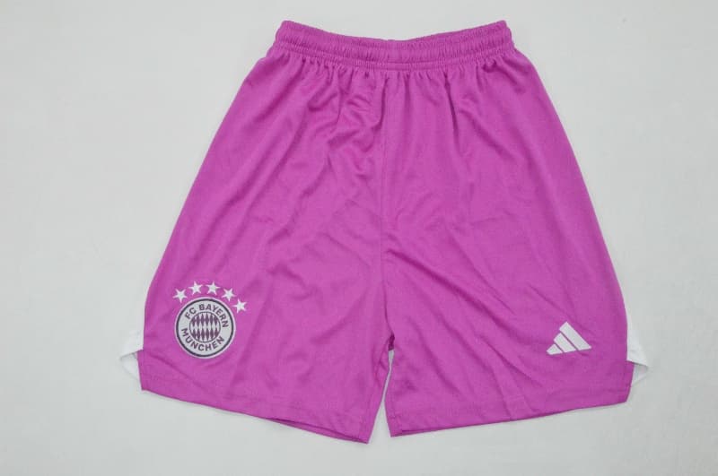 25/26 Bayern Munich Goalkeeper Purple Kids Soccer Jersey And Shorts