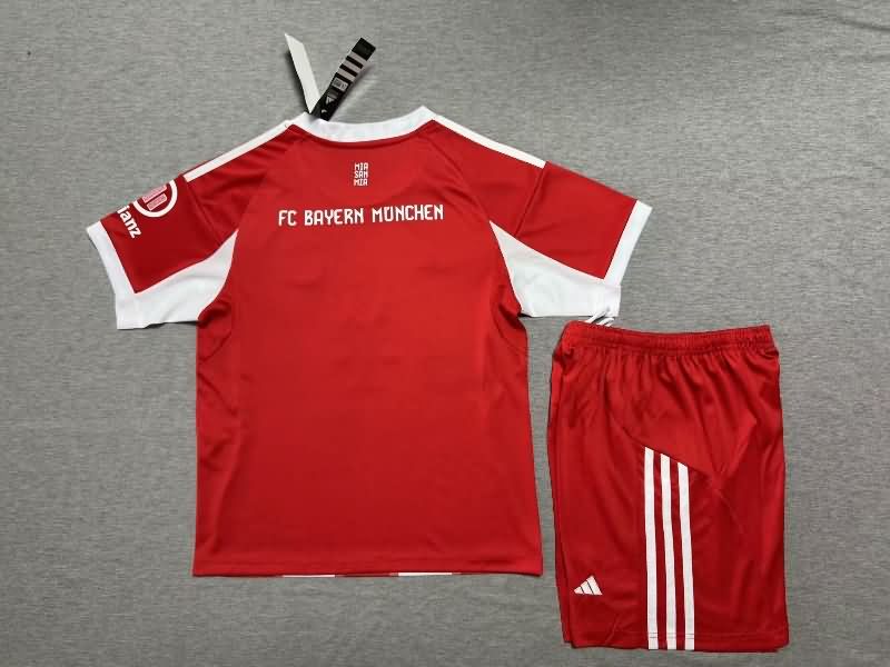 25/26 Bayern Munich Home Kids Soccer Jersey And Shorts Leaked