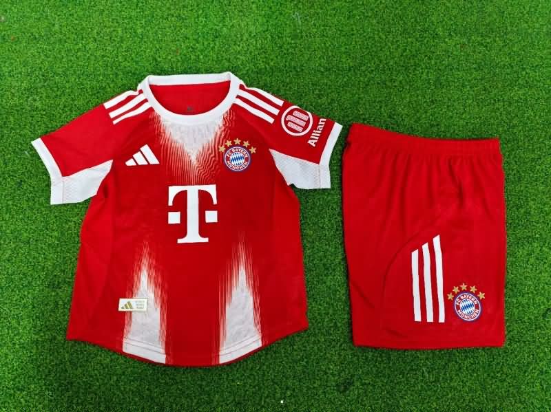 25/26 Bayern Munich Home Kids Soccer Jersey And Shorts (Player)