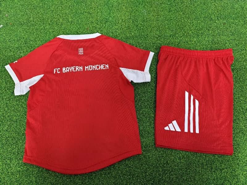 25/26 Bayern Munich Home Kids Soccer Jersey And Shorts (Player)