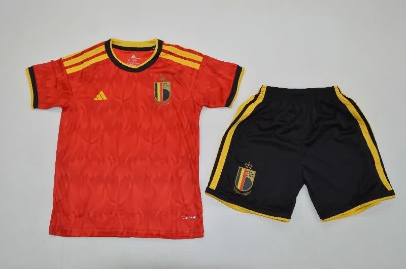 2026 Belgium World Cup Home Kids Soccer Jersey And Shorts 2026 Belgium World Cup Home Kids Soccer Jersey And Shorts