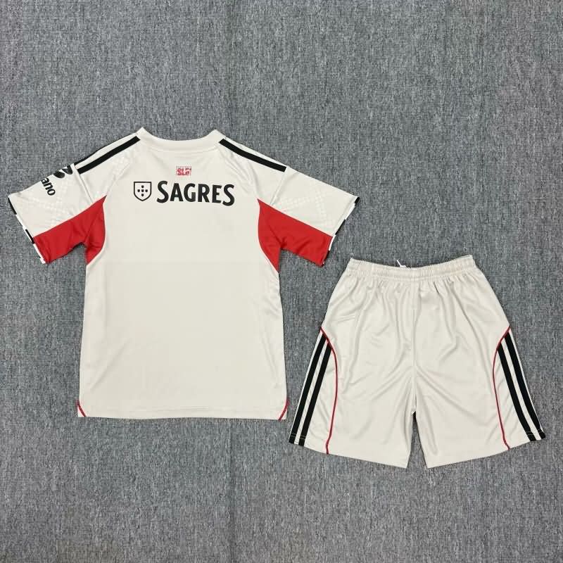 25/26 Benfica Away Kids Soccer Jersey And Shorts