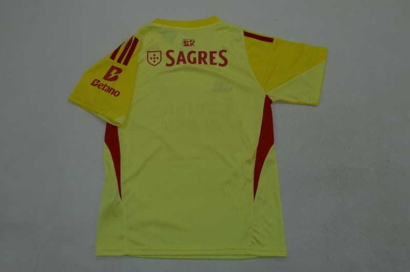 25/26 Benfica Goalkeeper Yellow Kids Soccer Jersey And Shorts