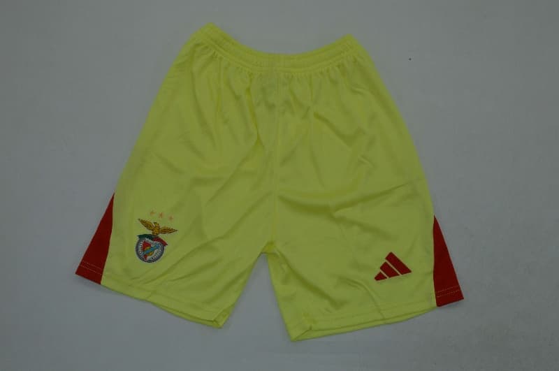 25/26 Benfica Goalkeeper Yellow Kids Soccer Jersey And Shorts