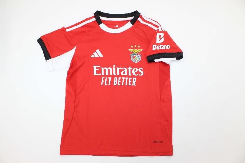 25/26 Benfica Home Kids Soccer Jersey And Shorts