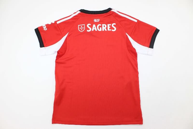 25/26 Benfica Home Kids Soccer Jersey And Shorts