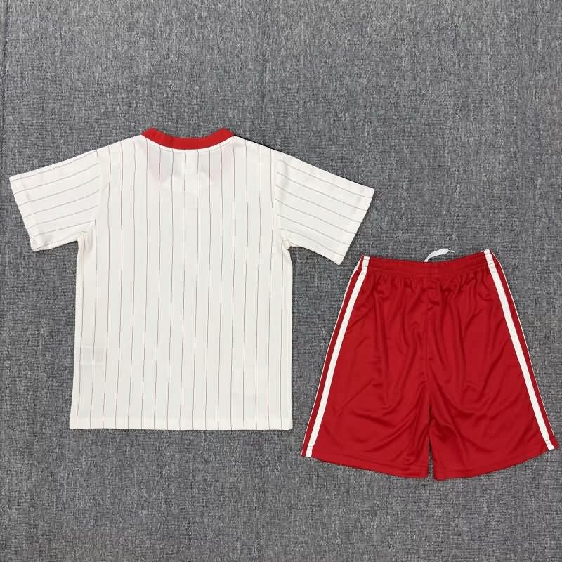 25/26 Benfica White Kids Soccer Jersey And Shorts 02