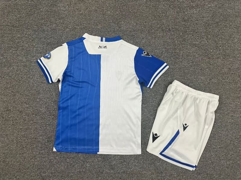 25/26 Blackburn Home Kids Soccer Jersey And Shorts