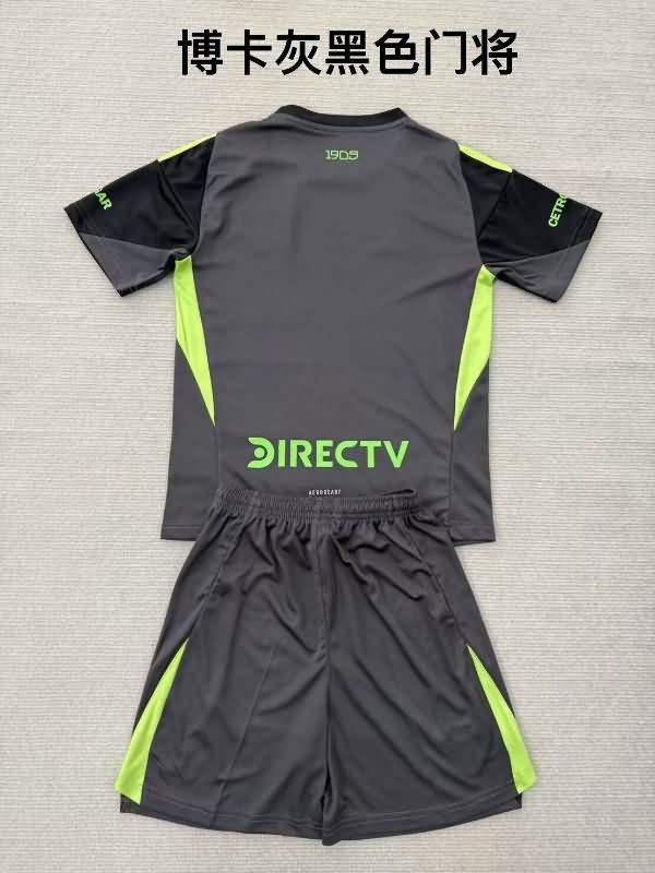 25/26 Boca Juniors Goalkeeper Black Kids Soccer Jersey And Shorts