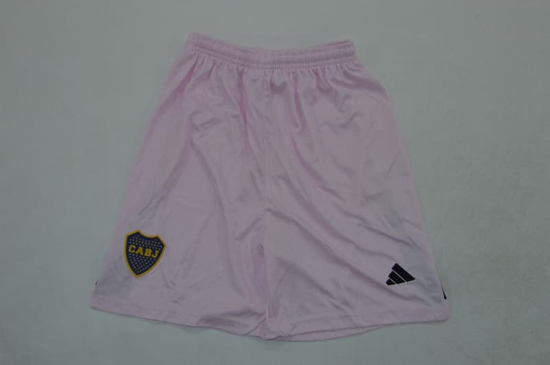 25/26 Boca Juniors Goalkeeper Pink Kids Soccer Jersey And Shorts