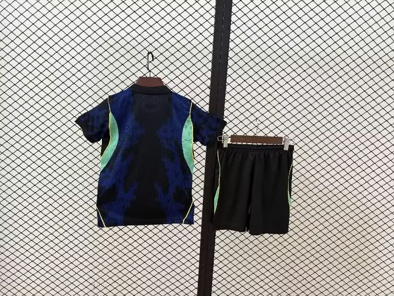 2026 Brazil Away Kids Soccer Jersey And Shorts