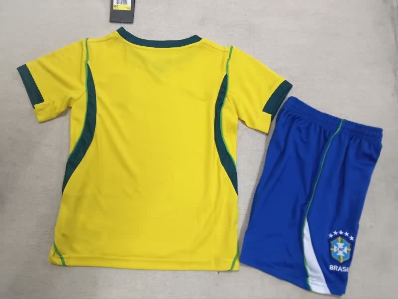 2026 Brazil Home Kids Soccer Jersey And Shorts