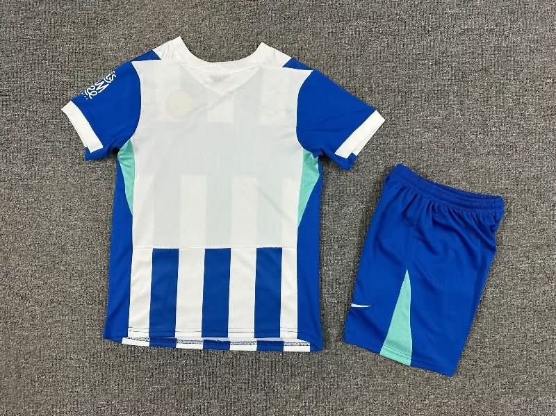 25/26 Brighton Home Kids Soccer Jersey And Shorts