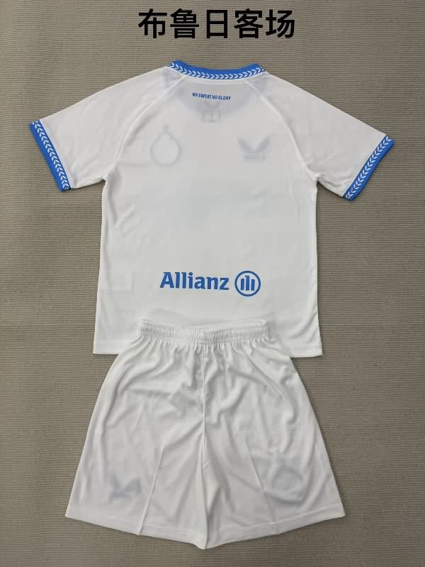 25/26 Brugge Away Kids Soccer Jersey And Shorts