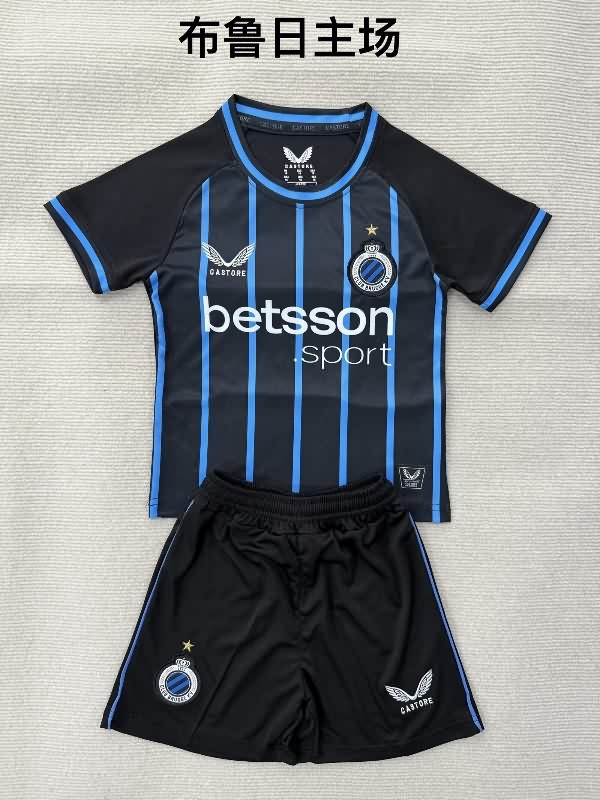 25/26 Brugge Home Kids Soccer Jersey And Shorts