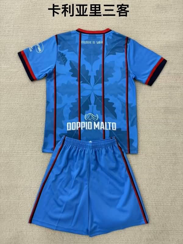 25/26 Cagliari Third Kids Soccer Jersey And Shorts