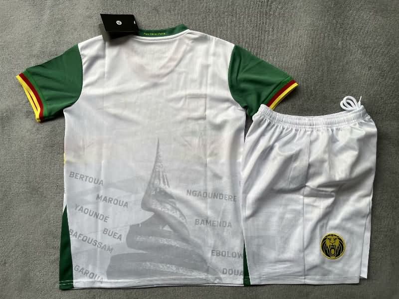 2025 Cameroon Away Kids Soccer Jersey And Shorts