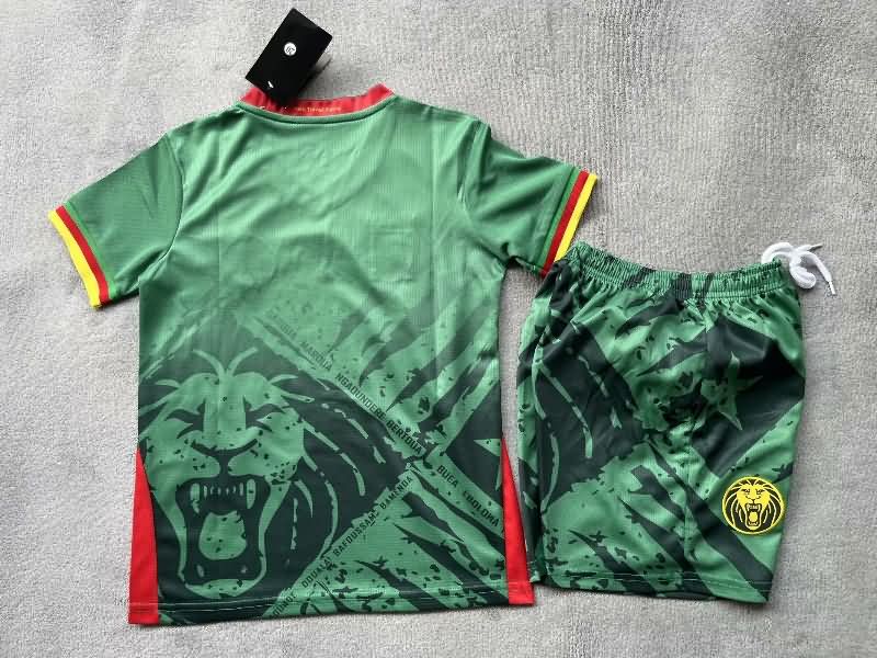 2025 Cameroon Home Kids Soccer Jersey And Shorts