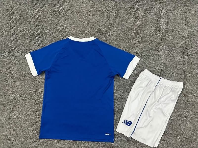 25/26 Cardiff City Home Kids Soccer Jersey And Shorts