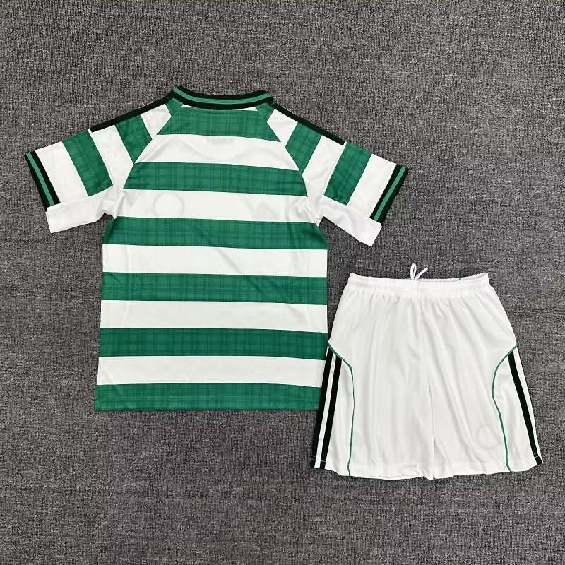 25/26 Celtic Home Kids Soccer Jersey And Shorts