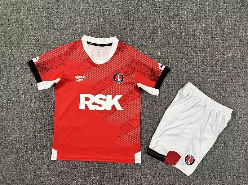 25/26 Charlton Athletic Home Kids Soccer Jersey And Shorts