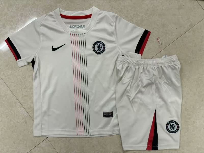 25/26 Chelsea Away Kids Soccer Jersey And Shorts Leaked