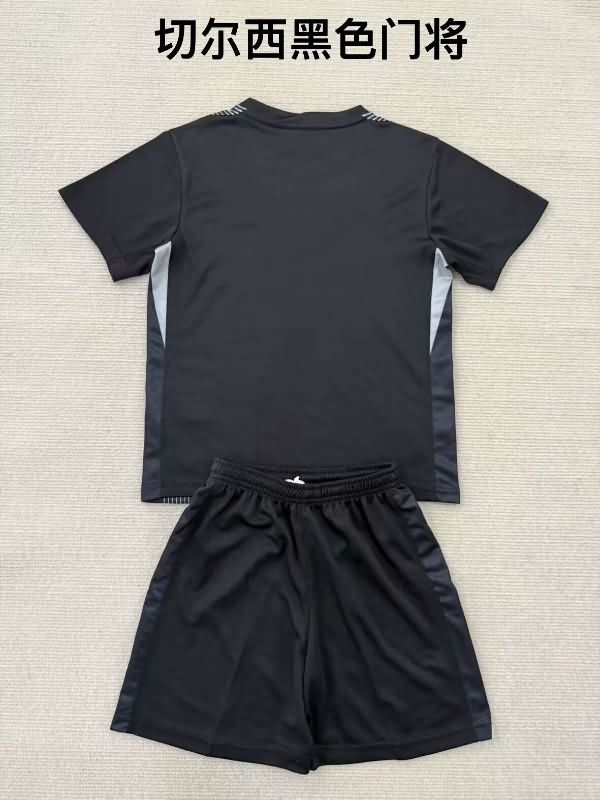 25/26 Chelsea Goalkeeper Black Kids Soccer Jersey And Shorts