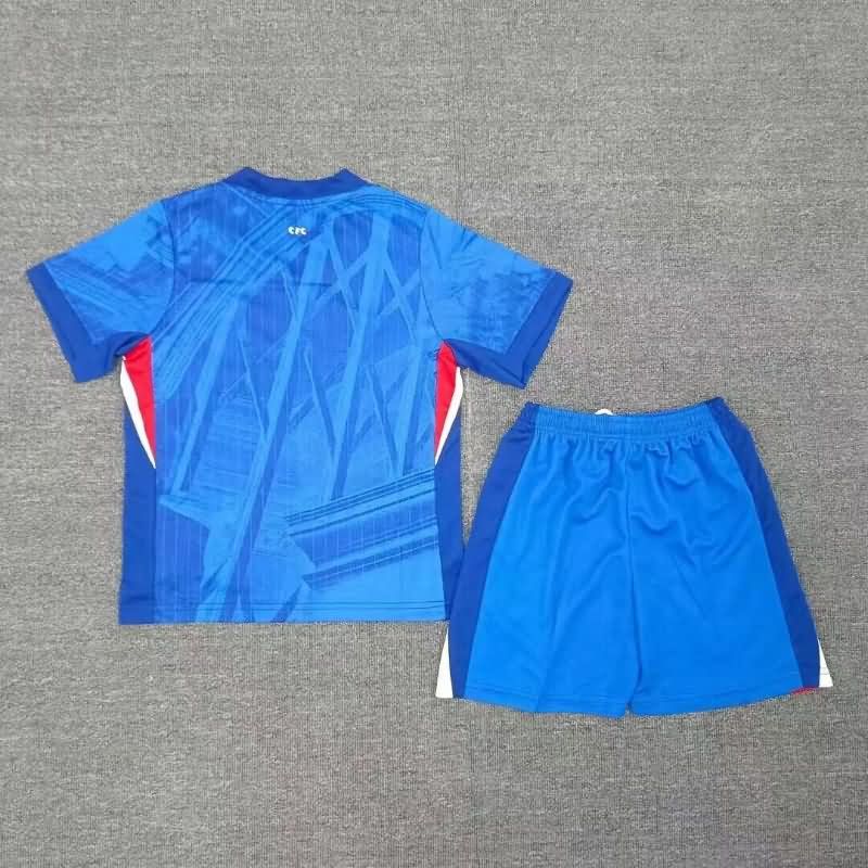 25/26 Chelsea Home Kids Soccer Jersey And Shorts Leaked