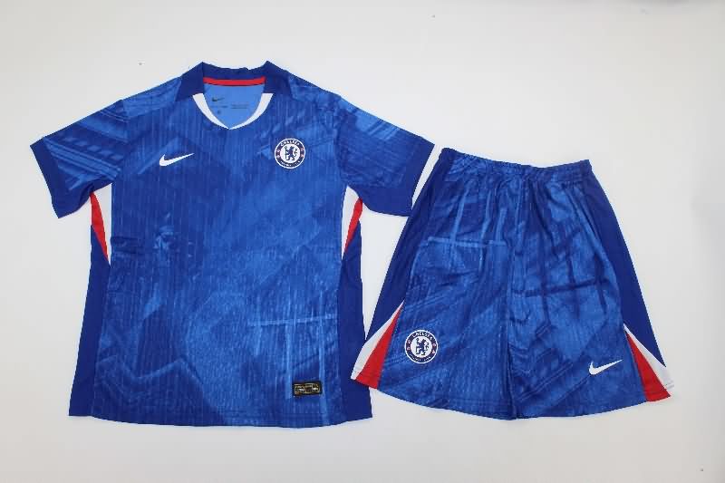 25/26 Chelsea Home Kids Soccer Jersey And Shorts (Player)