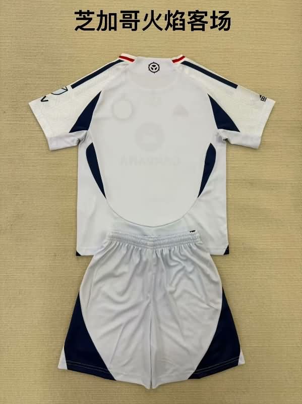 2025 Chicago Fire Away Kids Soccer Jersey And Shorts