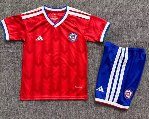 2026 Chile Home Kids Soccer Jersey And Shorts 2026 Chile Home Kids Soccer Jersey And Shorts