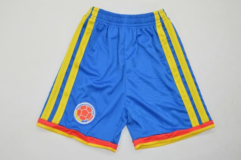 2026 Colombia World Cup Home Kids Soccer Jersey And Shorts
