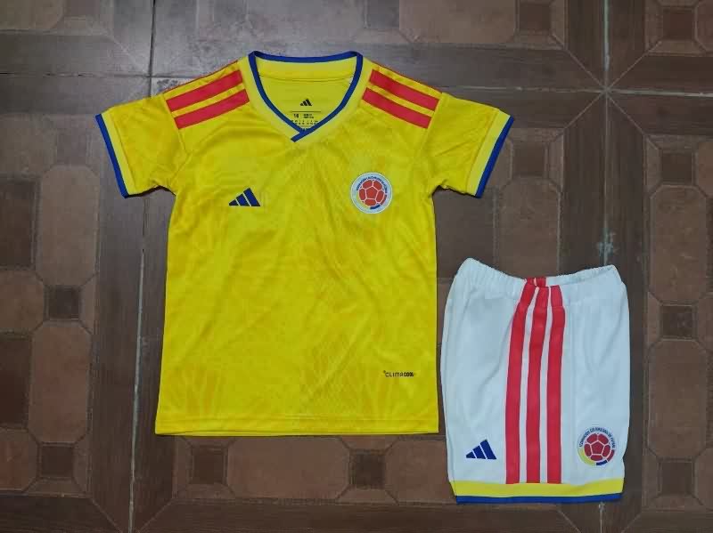 2025 Colombia Home Kids Soccer Jersey And Shorts