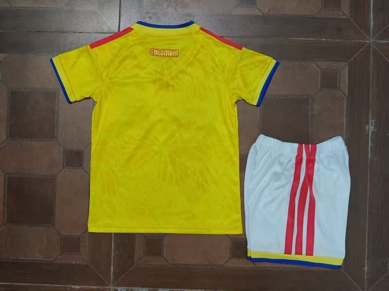2025 Colombia Home Kids Soccer Jersey And Shorts
