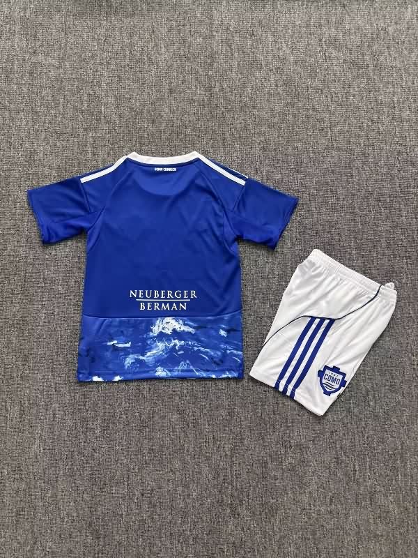 25/26 Como Home Kids Soccer Jersey And Shorts