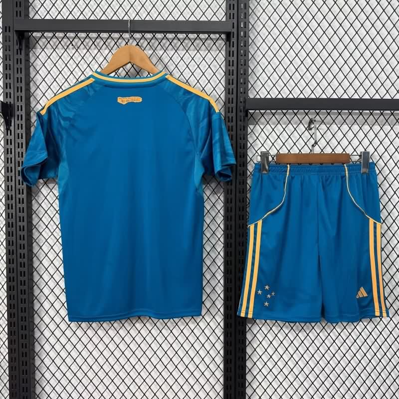 2025 Cruzeiro Third Kids Soccer Jersey And Shorts