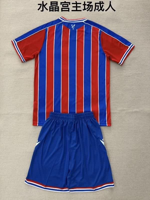 25/26 Crystal Palace Home Kids Soccer Jersey And Shorts