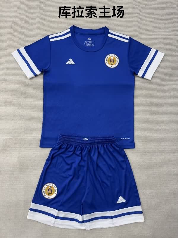 2026 Curacao Home Kids Soccer Jersey And Shorts