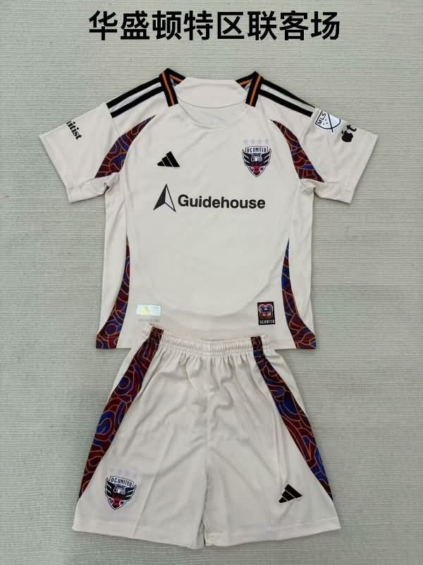2025 DC United Away Kids Soccer Jersey And Shorts